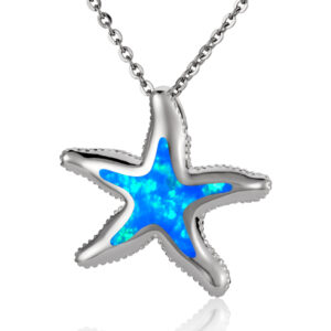 Opal Starfish Pendant