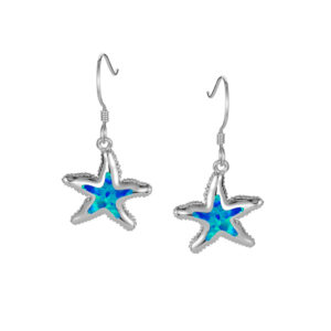 Opal Starfish Hook Earrings