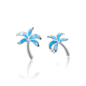 Larimar Palm Tree Post Earrings