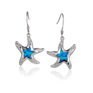 Opal Starfish Hook Earrings