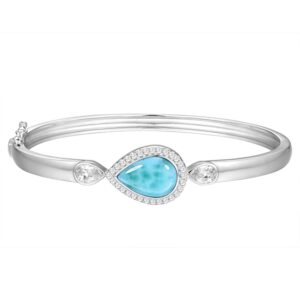 Larimar Tear Drop Bangle #9
