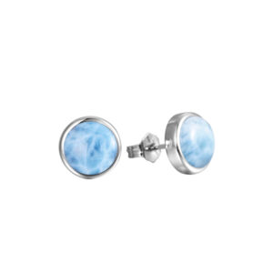 Larimar Circle Post Earrings