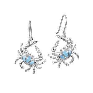 Larimar Crab Hook Earrings