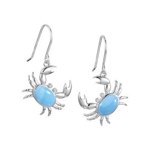Larimar Crab Earrings