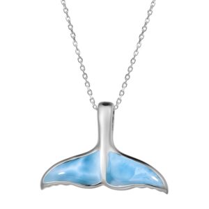 Larimar Whale Tail Pendant