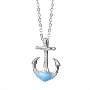 Larimar Anchor Pendant