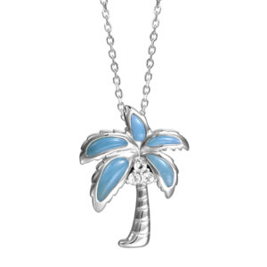 Larimar Coconut Tree Pendant