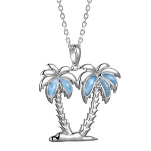 Larimar Palm Tree Pendant