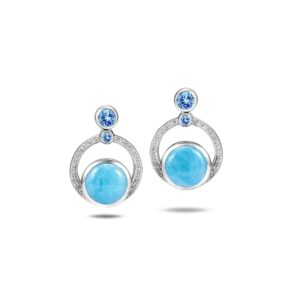 Larimar Circle Earrings