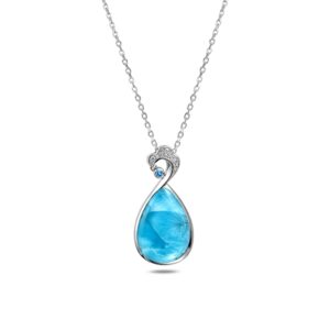 Larimar Tear Drop Pendant