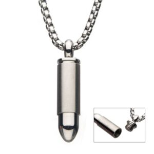 Stainless Steel Memorial Bullet Pendant