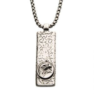 Stainless Steel Silver Plated Dog Tag Pendant