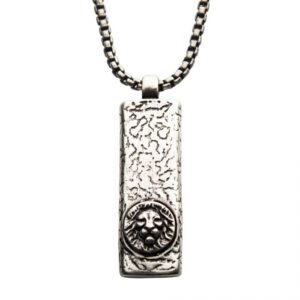 Stainless Steel Silver Plated Dog Tag Pendant