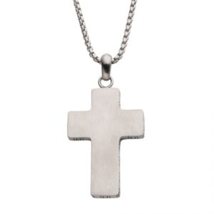Steel Engravable Cross Pendant