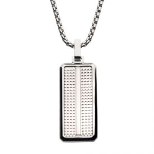 Steel Streamline Dog Tag Pendant