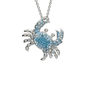 Blue SW Crystal Crab Necklace
