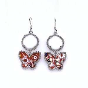 Murano Glass Butterfly Earrings