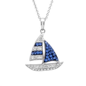 Crystal Sailing Boat Necklace