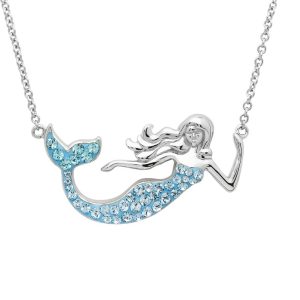 Crystal Aqua Mermaid Necklace
