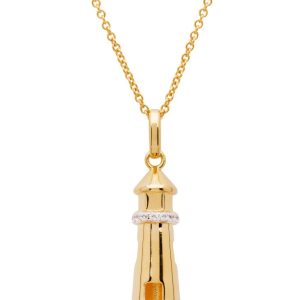 14kt Gold Vermeil Lighthouse Necklace