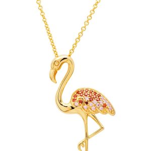 14kt Gold Vermeil Flamingo Necklace