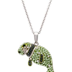 Peridot Manatee Crystal Necklace