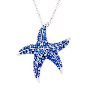 Sapphire Crystal Starfish Necklace
