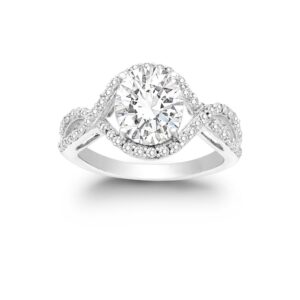 Large Cubic Zirconia Engagement Ring