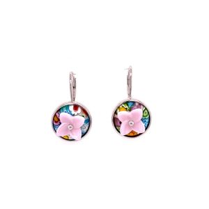 Murano Glass Flower Earrings