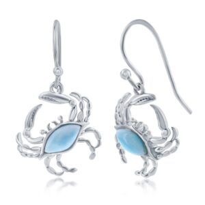 Larimar Crab Earrings