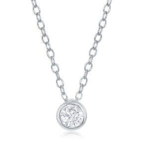 Single Bezel-set Cubic Zirconia Necklace