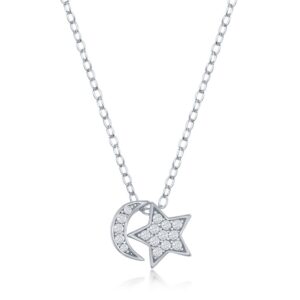 Moon and Star Necklace
