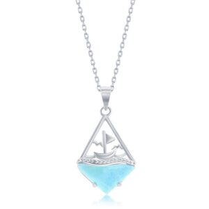 Boat-at-Sea Larimar Necklace