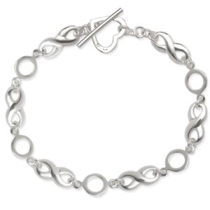 Infinity with Heart Toggle Bracelet