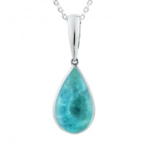 Tear Drop Larimar Pendant