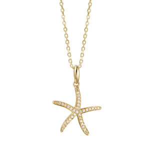 Diamond Starfish Necklace