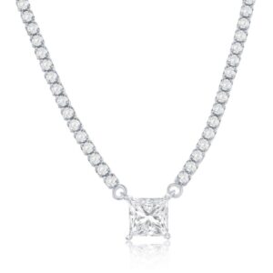 Simulated Diamond Tennis Necklace
