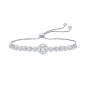 Simulated Diamond Adjustable Bracelet