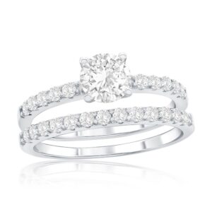Simulated Diamond Bridal Ring Set