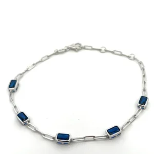 Emerald Cut Sapphire Bracelet
