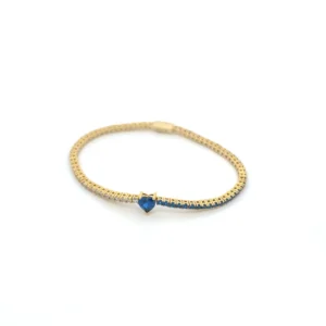 Sapphire Heart Tennis Bracelet