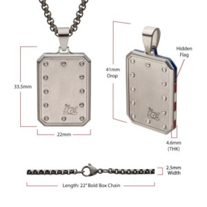 Flag Profile Tag Pendant