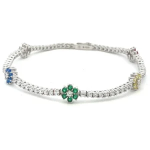 Flower Tennis Bracelet