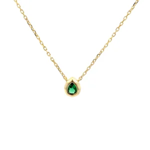 Small Green Drop Necklace