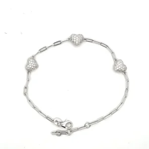 Pave' Heart Bracelet