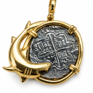 Atocha Treasure Shark Coin Pendant Necklace