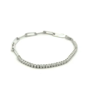Tennis and Paperclip Bracelet