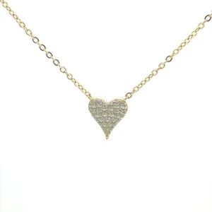 Small Pave Heart Necklace