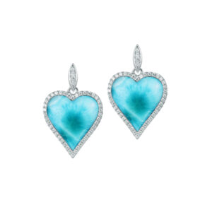 Larimar and White Topaz Earrings