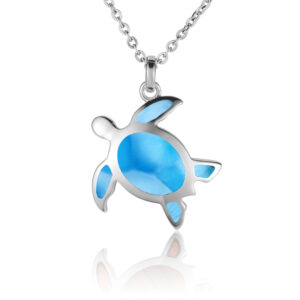 Larimar Turtle Necklace